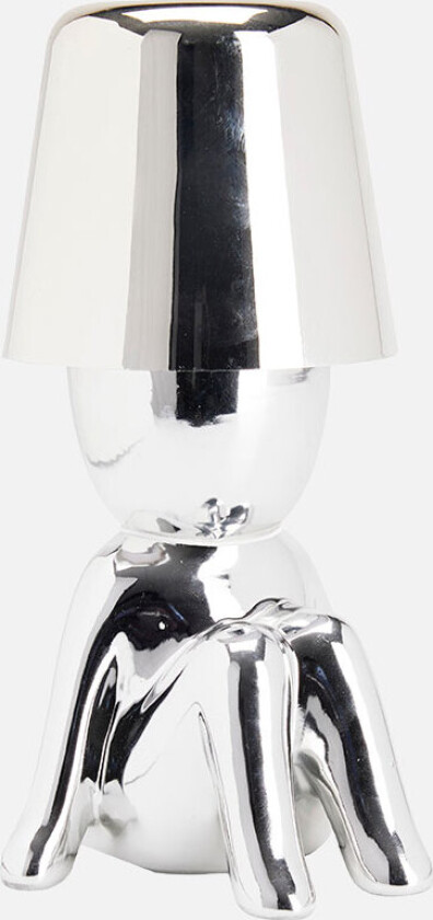 Happy bordlampe sittende oppladbar - krom