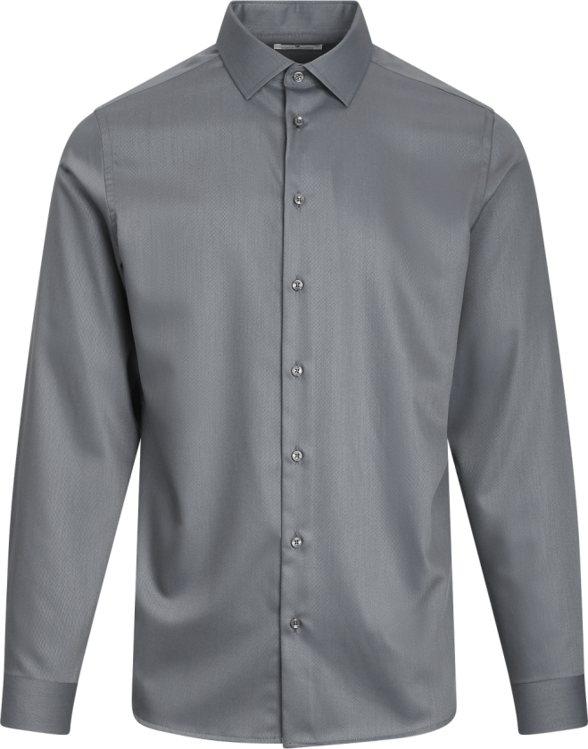 Tommaso Shirt Forged iron S Stretch twill bamboo shirt