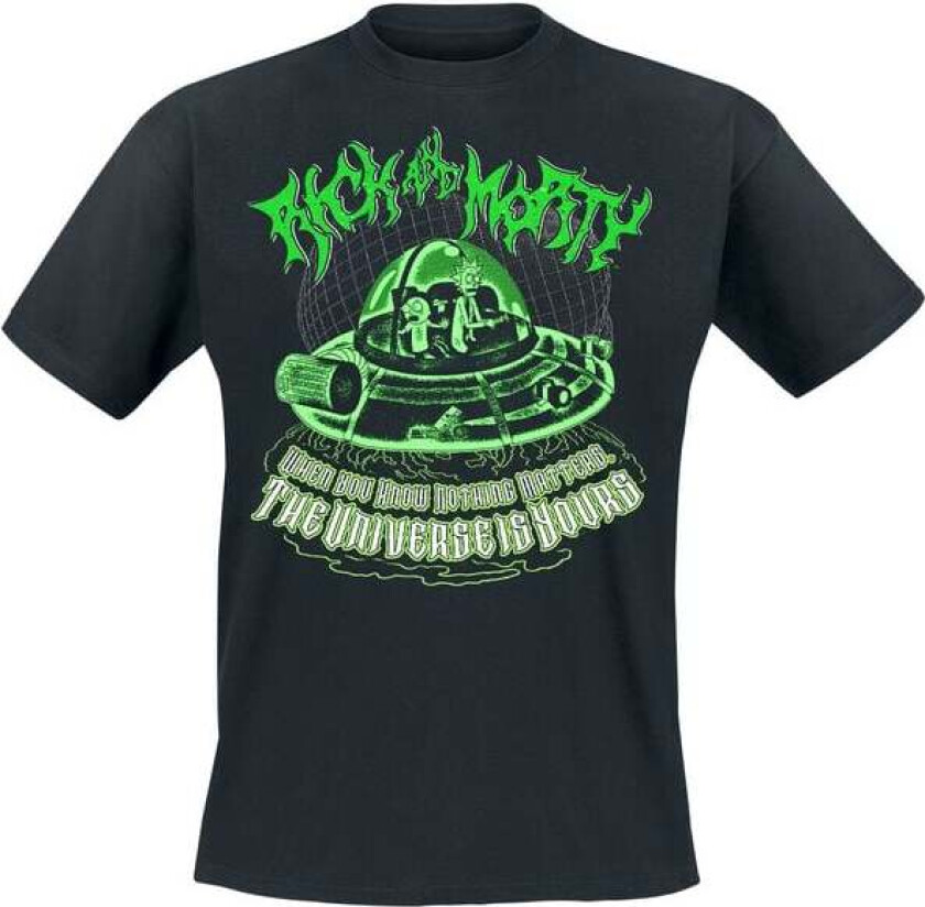 T-skjorte - When you know nothing matters, the Universe is yours - S til 5XL - Herrer - svart