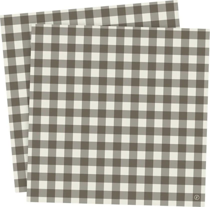 serviett, rutete 33x33 cm 20 st Muldvaro-lysgrå