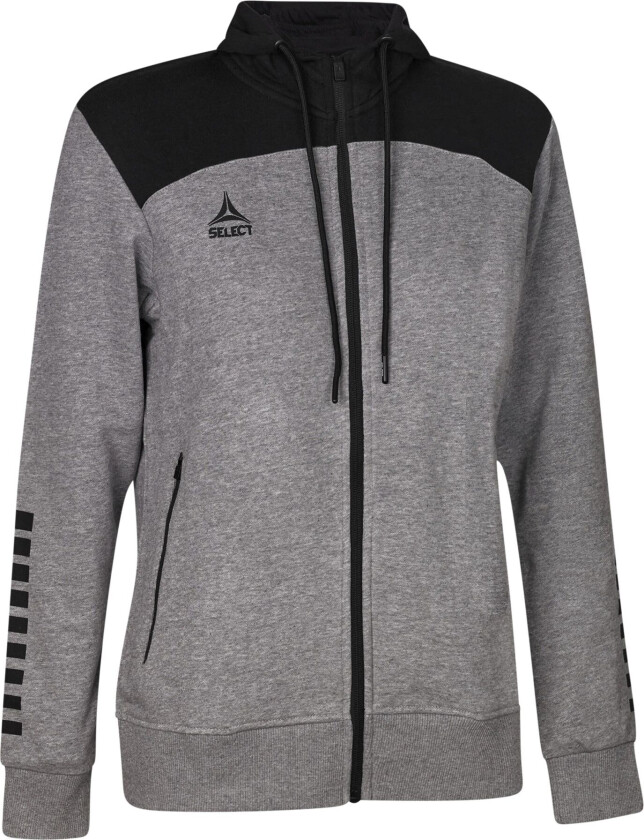 Select Zip hoodie Oxford, hettejakke dame GREY/BLACK