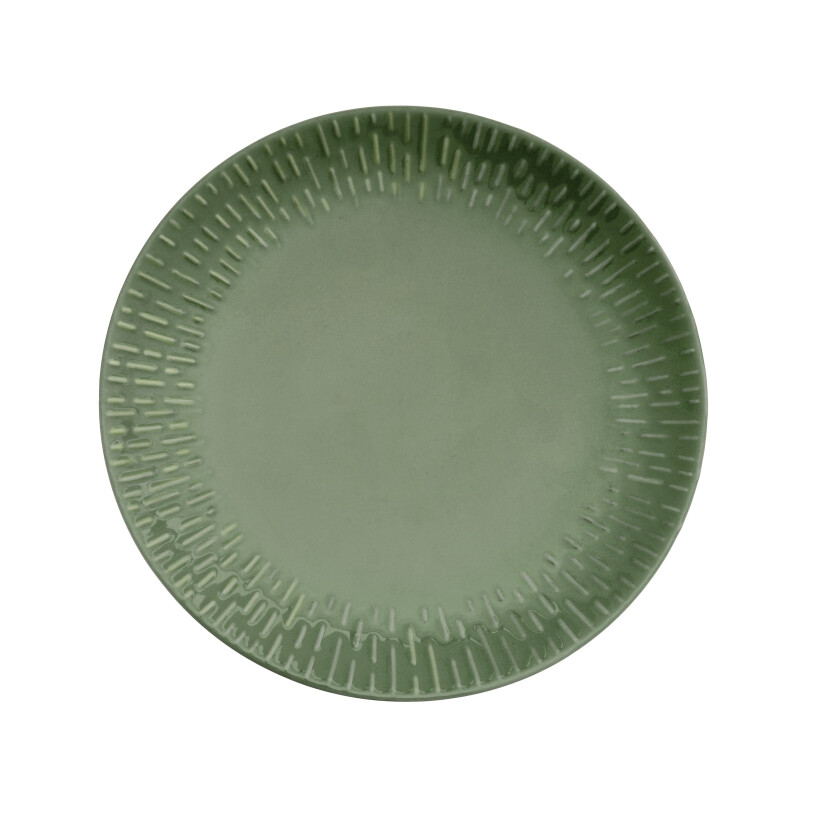 - Life in Colour - Confetti - Olive dinner plate w/relief porcelain (13403)