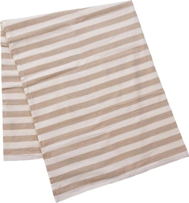 bordduk, stripete 145x240 cm Beige-hvit