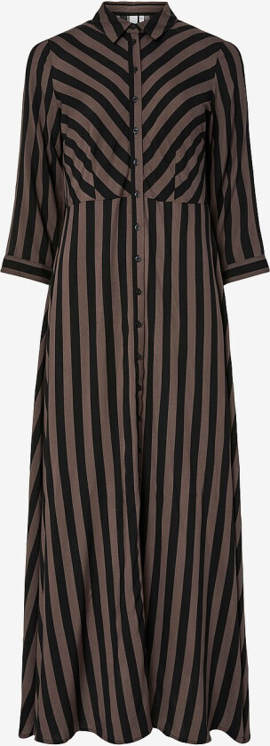 Maxikjole yasSavanna Long Shirt Dress S. Noos - Natur