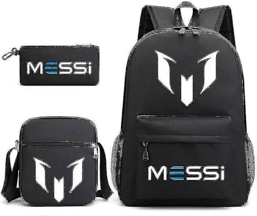 3 stk Fotball Messi Ryggsekk Ryggsekk Kvinner Menn Reise Laptop Tenåringer Molas Toes Sac Only Ryggsekk - Perfet Only Ryggsekk none_tfrf