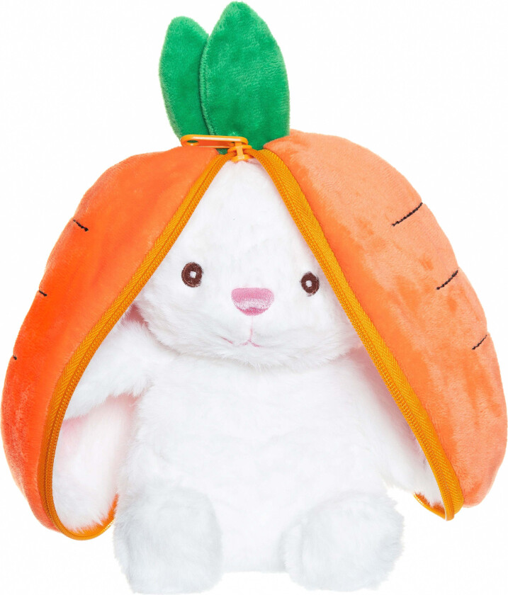 Kanin I Gulrot Med Glidelås Kosedyr - Kosedyr