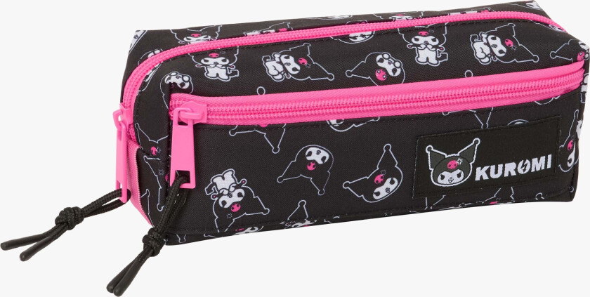 Kuromi Trippelpennal, Rosa/svart - Pennal - Polyester