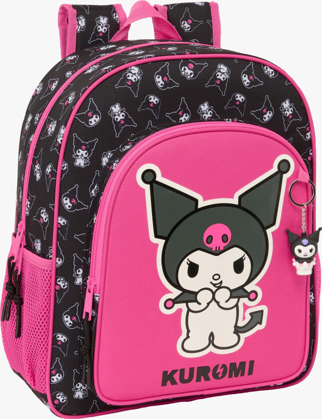 Kuromi Small Ryggsekk 15L, Rosa/svart - Ryggsekker - Polyester