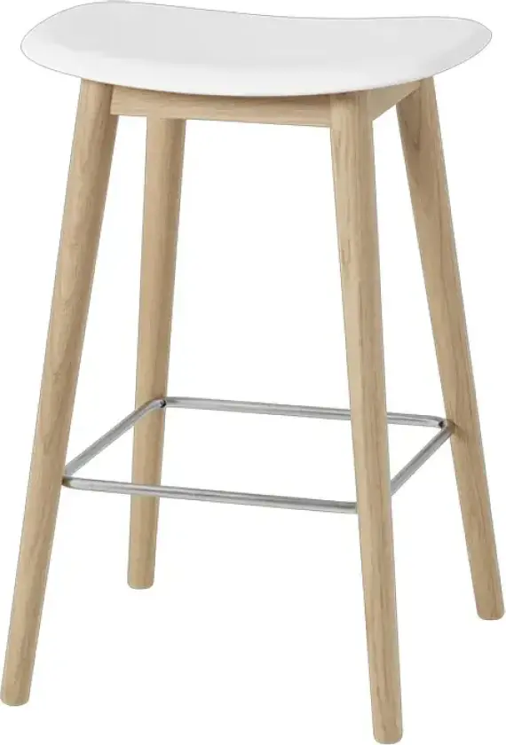 Fiber bar pallet låg Wood Base - 65 cm - Natural White/Oak