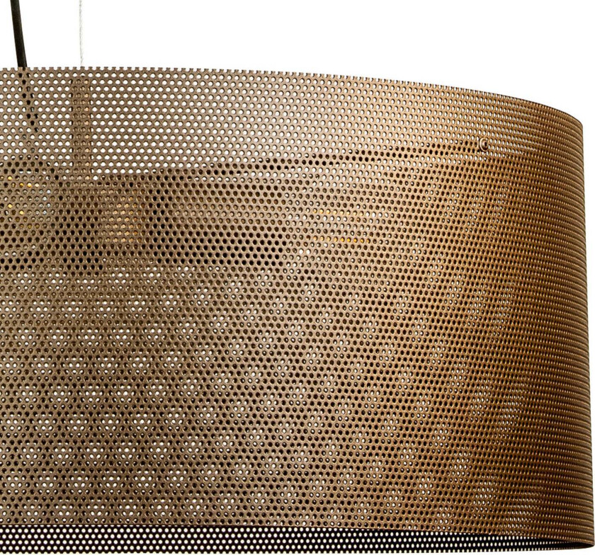 Hengelampe Zofia, kaffebrun, metall, Ø 50 cm, 3 lyskilder, E27