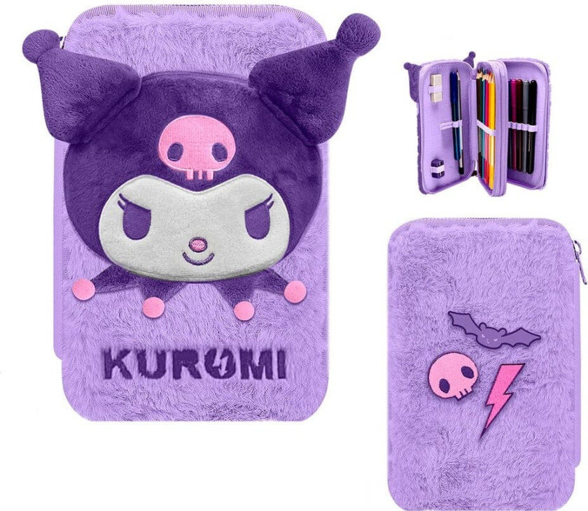 Hello Kitty Kuromi double pencil case