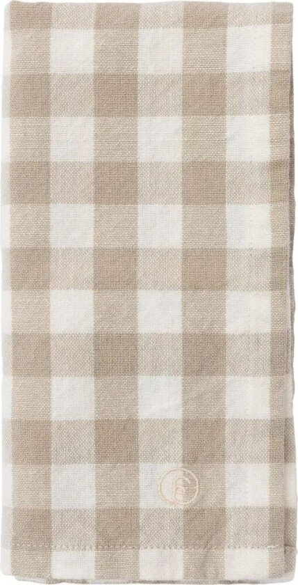 serviett, rutete 40x40 cm Beige-hvit