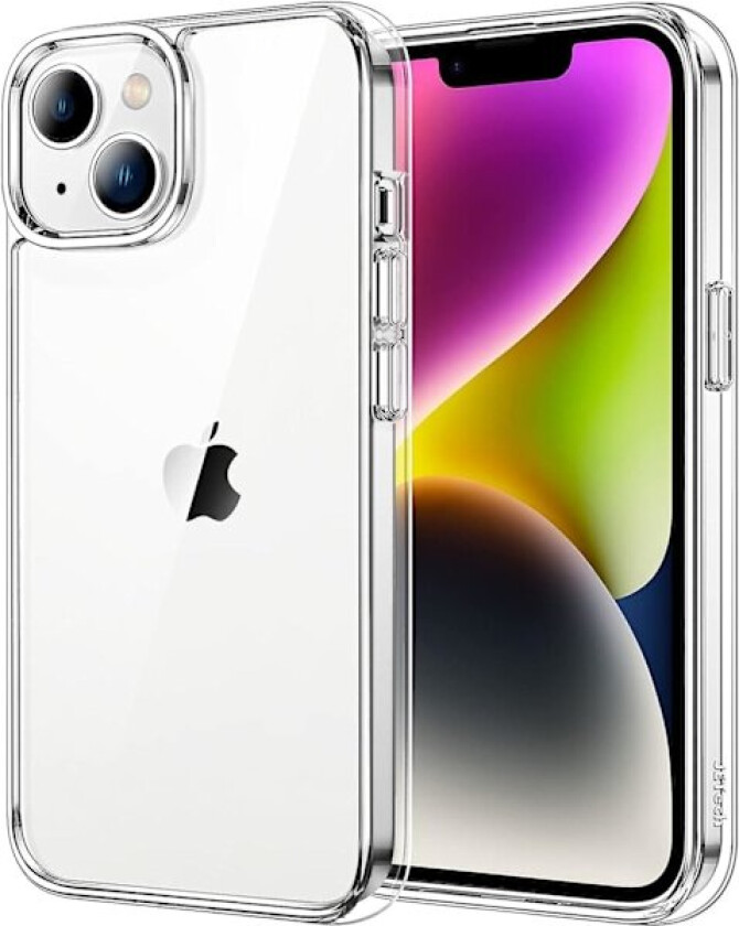 Etui til Iphone 14 6,1 tommer, Anti-gulning støtsikker beskyttende etui, Anti-ripe gjennomsiktig bakdeksel (gjennomsiktig)