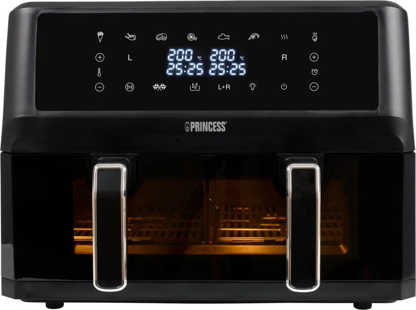 Dual Flex Airfryer â 11L, 2400W, 8 Programmer, Avtakbar Skillevegg â Sort