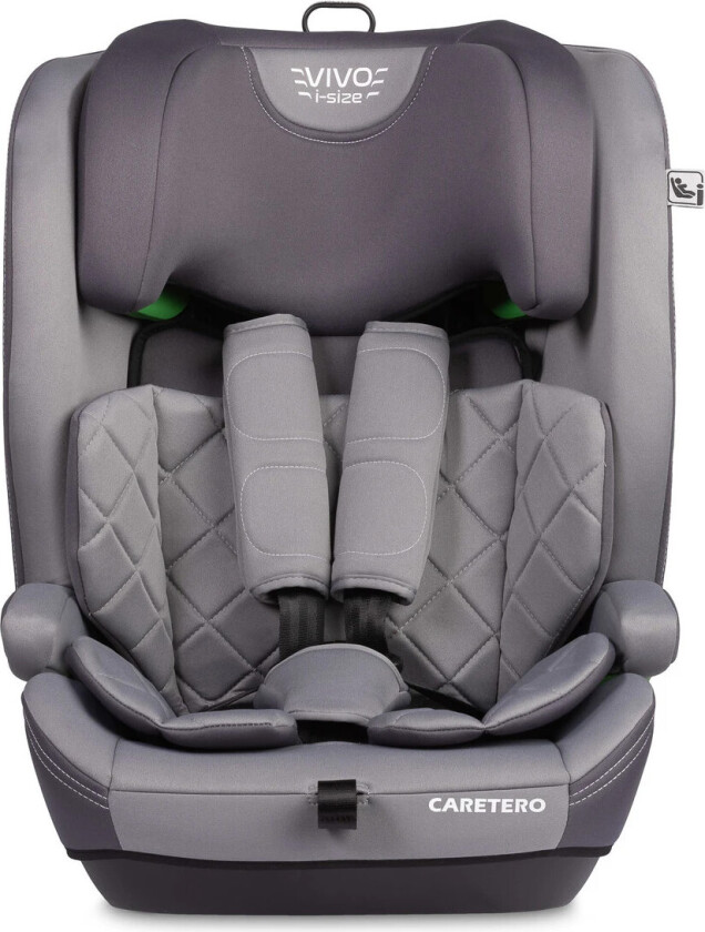 Vivo i-Size bilsete – 76–150 cm, R129, 5-punktssele – Grå