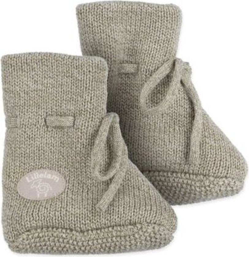 Bilde av Lillelam - Tøfler Ull Classic Lys Mose