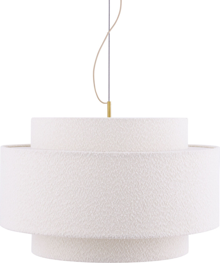 Globen Lighting Noah Bouclé pendellampe 70 cm, hvit