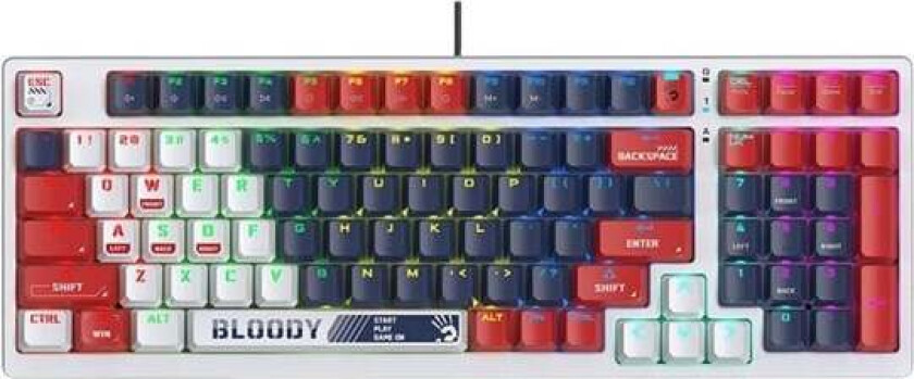 Bloody S98 Sports - Tastatur - Hvit