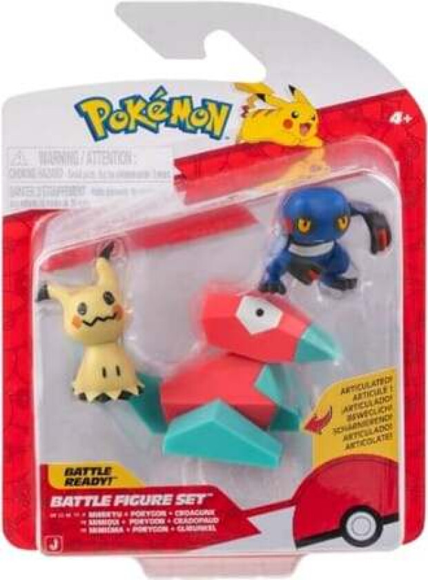 BATTLE FIGURE 3 PK MIMIKYU/PORYGON/CROAGUN