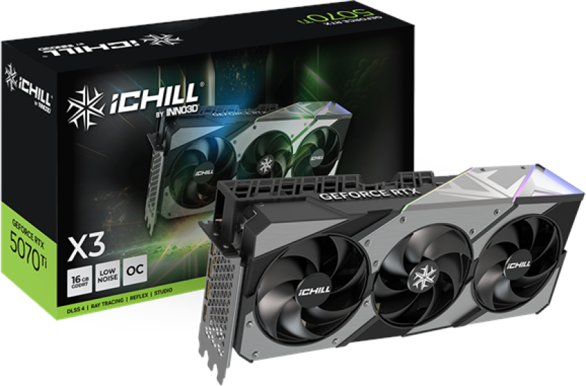 GeForce RTX 5070 Ti iCHILL X3 - 16GB GDDR7 RAM - Grafikkort