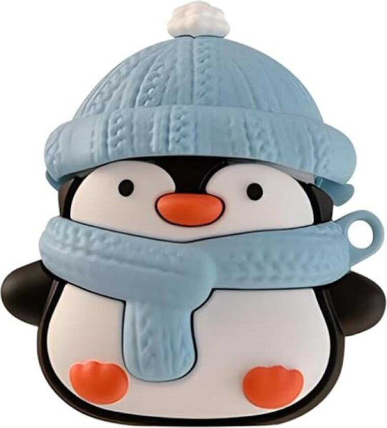Kawaii-deksel for AirPods 4, Deksel kompatibelt med AirPod 4. generasjon 2024, Søtt pingvin-støtsikkert beskyttelsesdeksel for Air pods 4 Gen