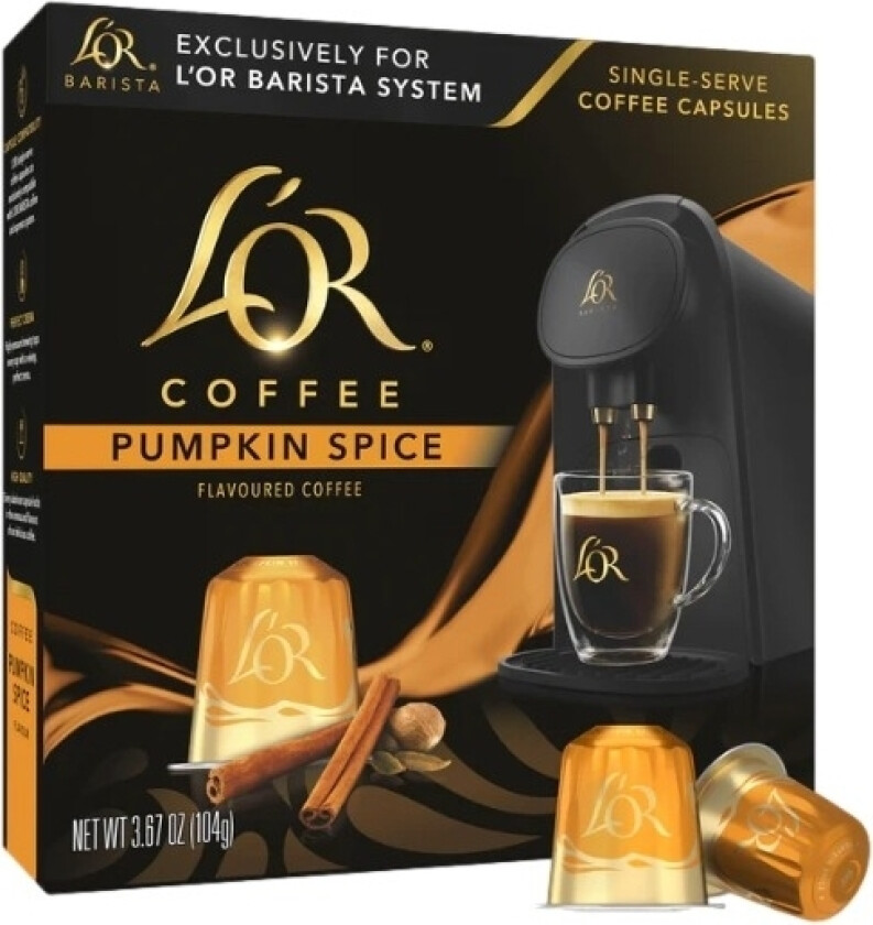 L'OR Seasonal Pumpkin Spice kaffekapser, 10-pakk