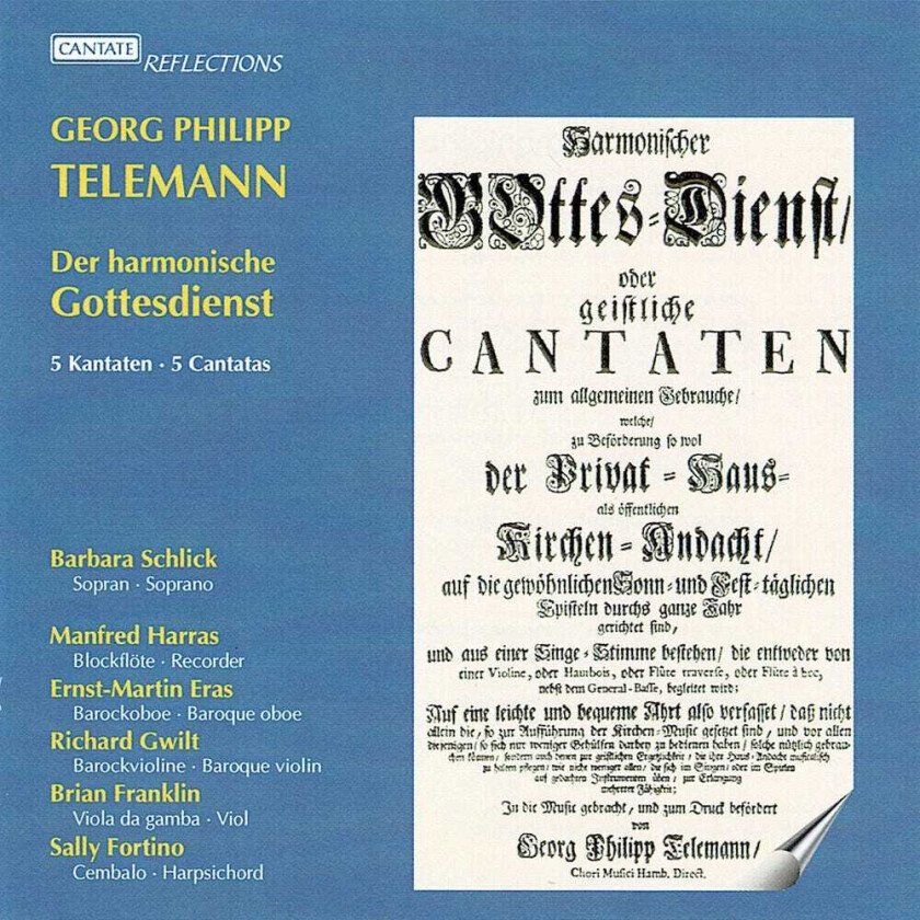Barbara Schlick Der Harmonische Gottesdienst 5 Cantatas CD