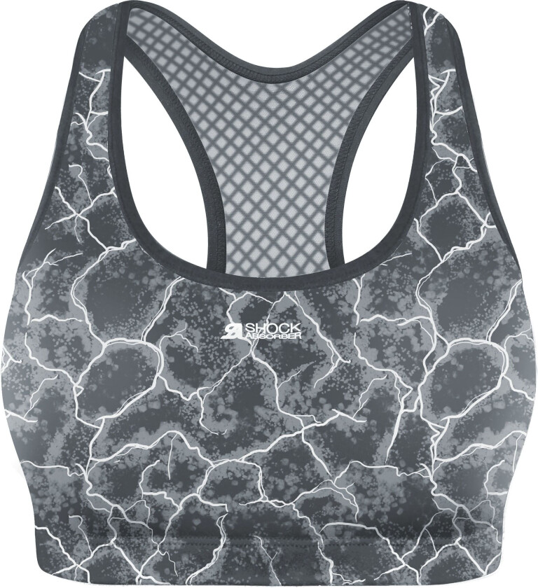Active Crop Top XS, Asphalt Print