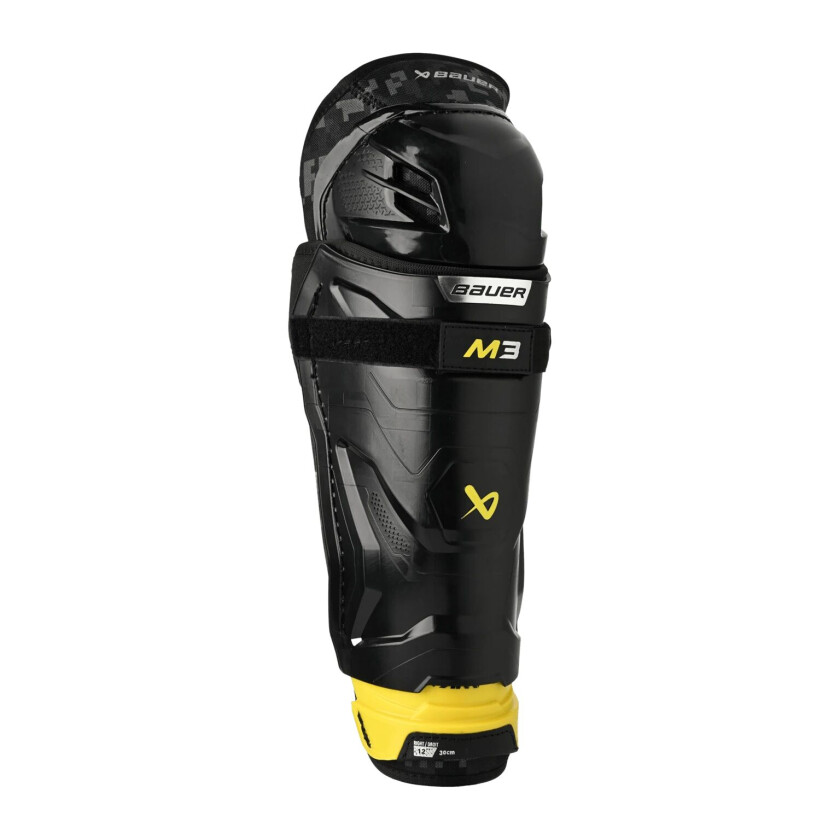 bauer S23 Supreme M3 Shin Guard 23/24, leggskinn til hockey, junior BLACK