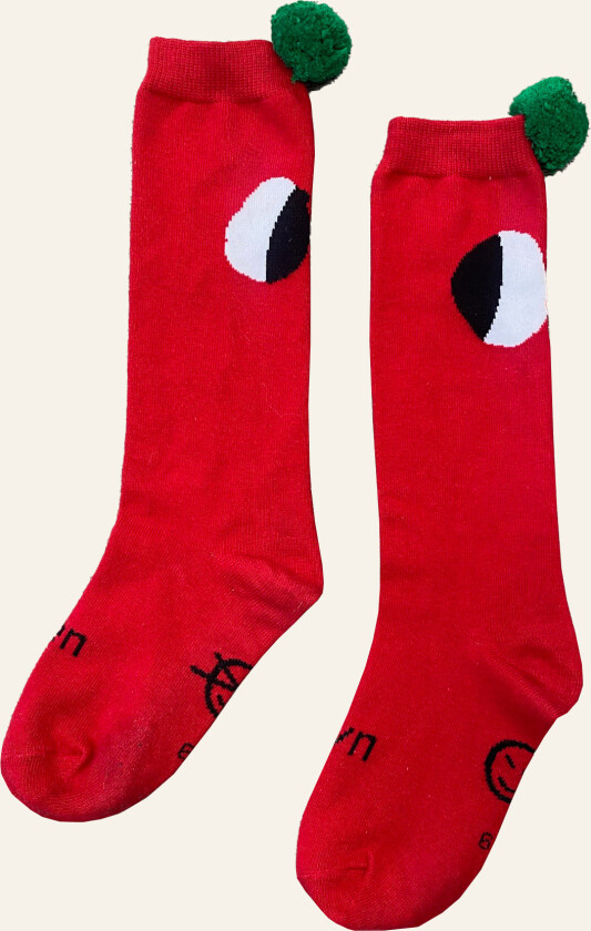 Pom Pom Sokker Ladybird Red Ladybird Red 27/30EU Rød 27-30 EU Unisex