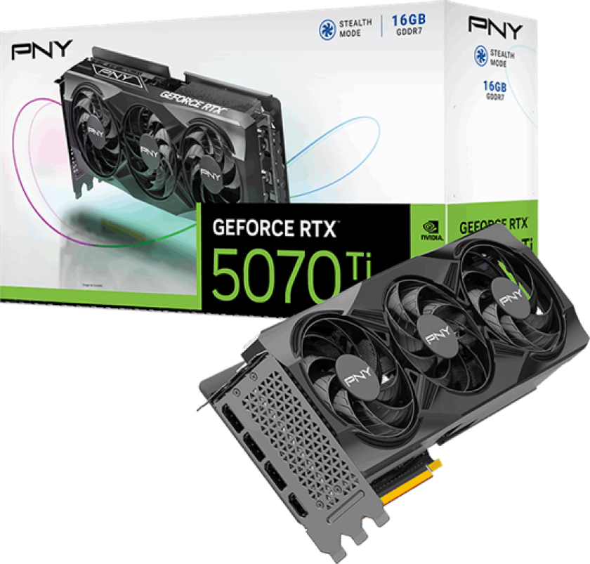 GeForce RTX 5070 Ti Triple Fan - 16GB GDDR7 RAM - Grafikkort