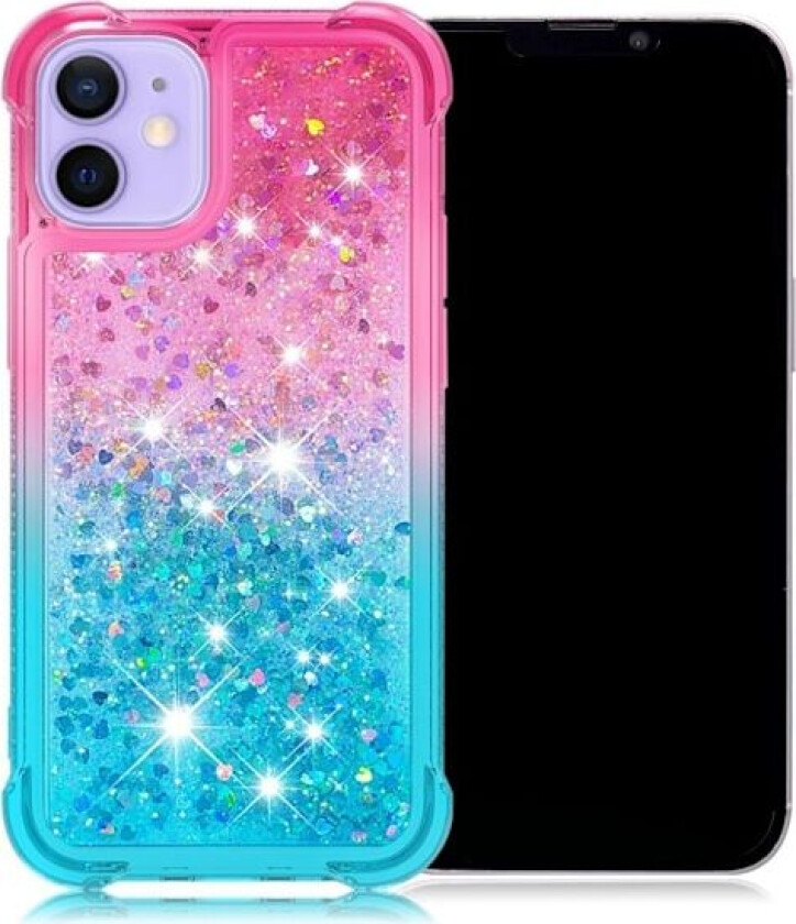 Princess iPhone 13 Mini deksel - Rosa / Himmelblå