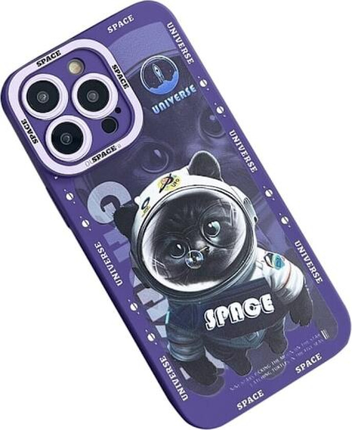 TPU Telefondeksel til iPhone 15 Plus-deksel Cat - Lilla