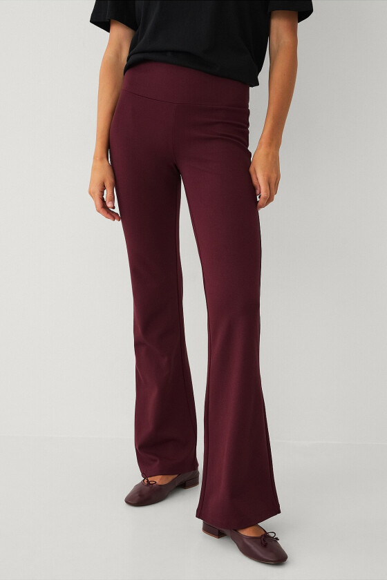 Leggings med bootcut - Rød