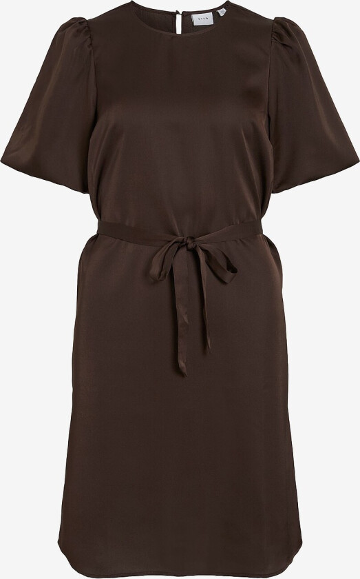 Kjole Viellette 2/4 Satin Puff Dress - Brun