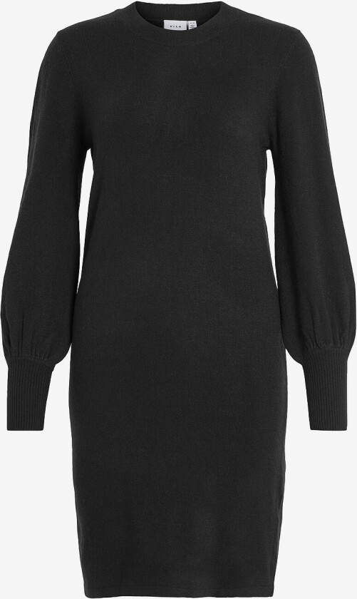 Kjole viKerry O-neck Knit Dress - Svart