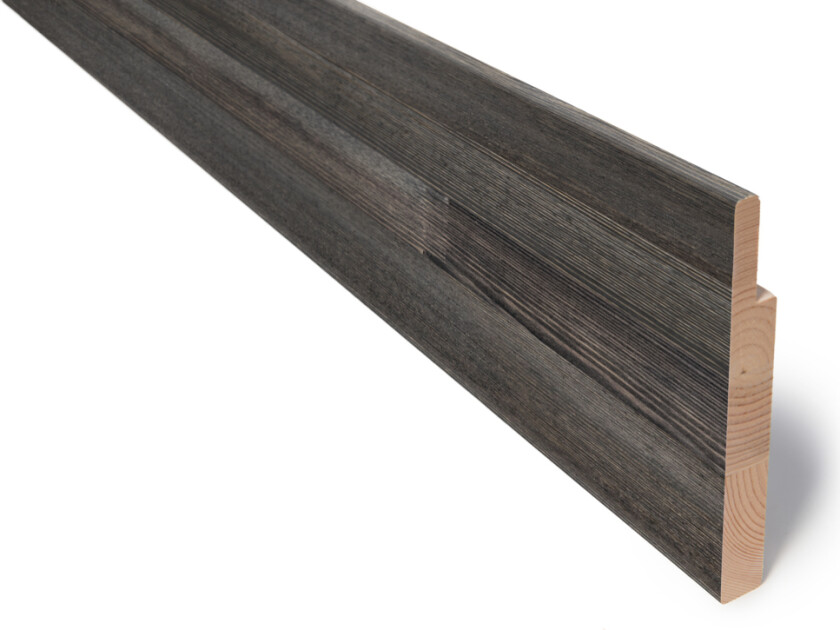 Utforing furu 18x145x4400 laminert 35 mm fjær tindesort