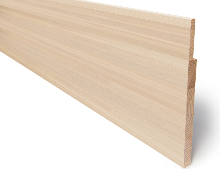 Utforing furu 18x250x4400 laminert 60 mm fjær huldreibeige