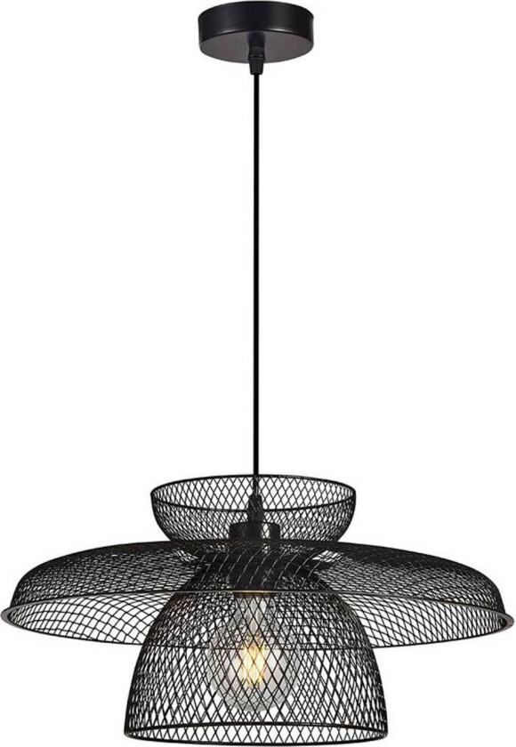 Hengelampe Maronti, svart, Ø 43 cm, metall