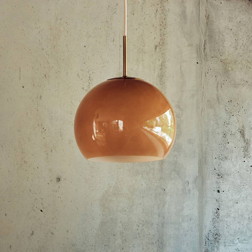 FRANDSEN hengelampe Ball Glass, cappucino, Ø 25 cm