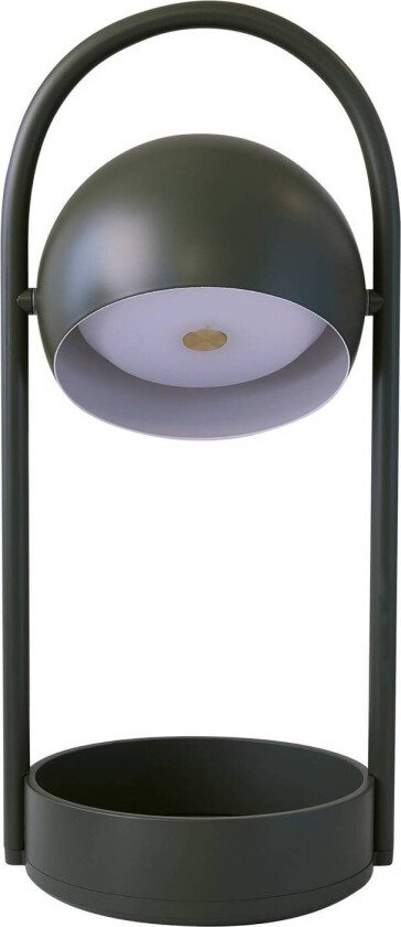FRANDSEN LED-bordlampe Ball Portable, olivgrøn, stål