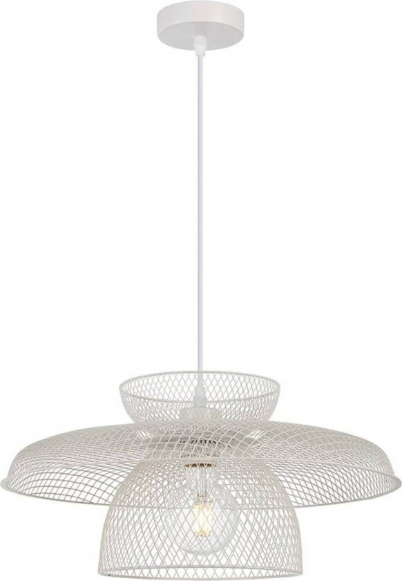 Hengelampe Maronti, hvit, Ø 43 cm, metall