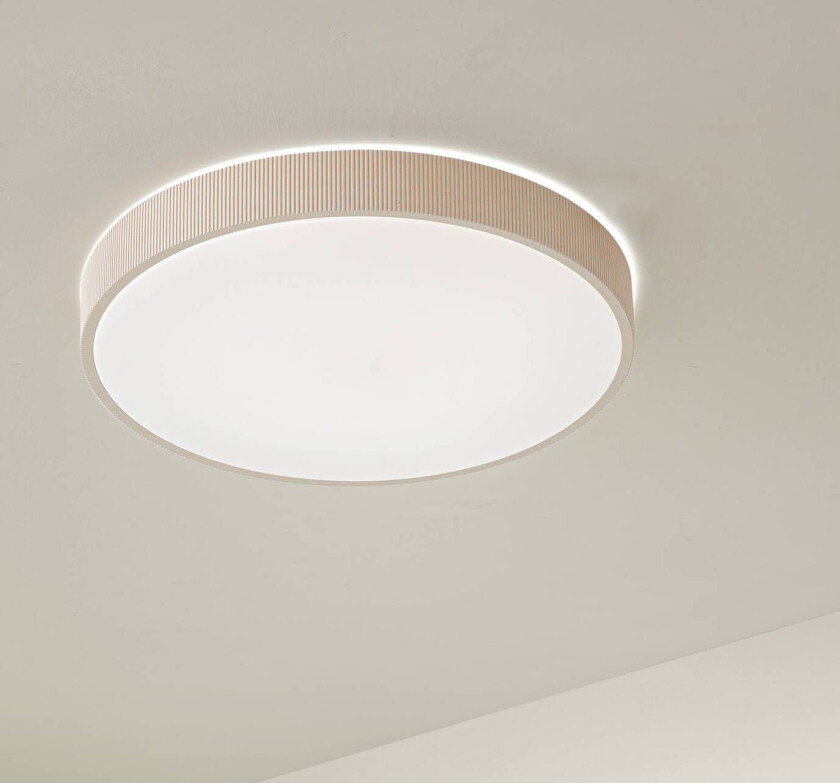 Lindby LED-taklampe Zylo, beige, Ø 49 cm, CCT, dimbar