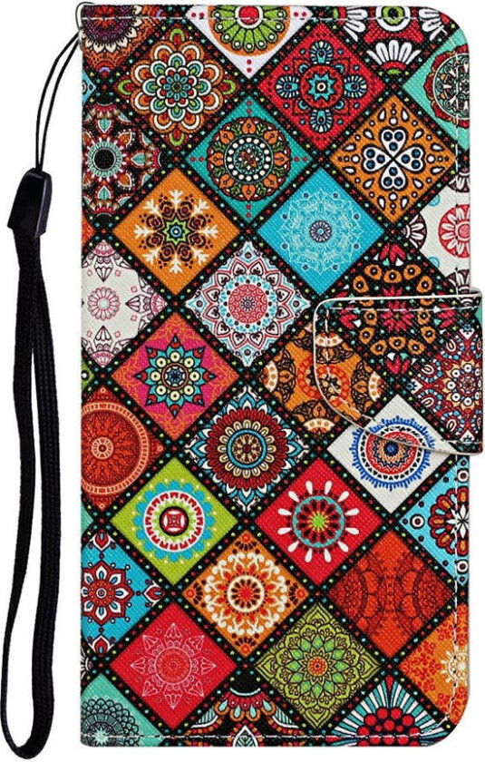 Samsung Galaxy A07 Kunstskinn Flip Deksel m. Lommebok & Stropp - Mønster