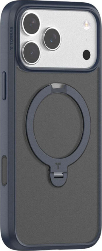 TORRAS iPhone 17 Pro Max Ostand Spin Hybrid Deksel m. Roterende Kickstand - MagSafe Kompatibel - Blå