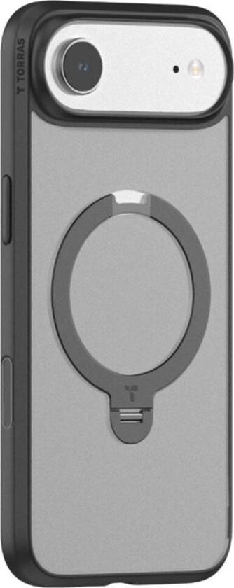 TORRAS iPhone 17 Air Ostand Spin Hybrid Deksel m. Roterende Kickstand - MagSafe Kompatibel - Svart