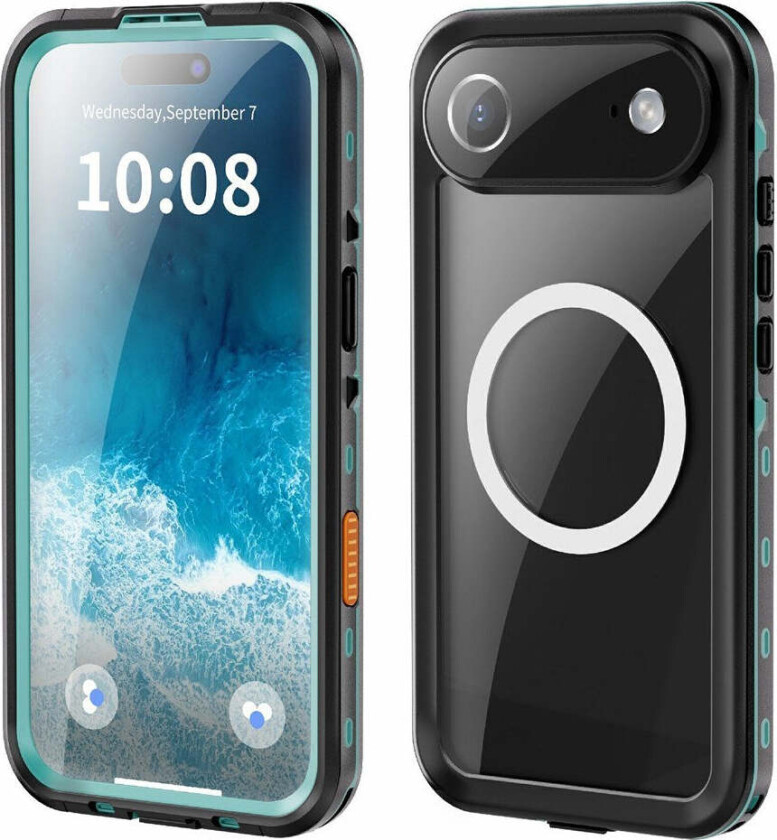 iPhone 17 Air Vanntett Håndverker Deksel m. Skjermbeskytter & Stropp - MagSafe Kompatibel - Svart