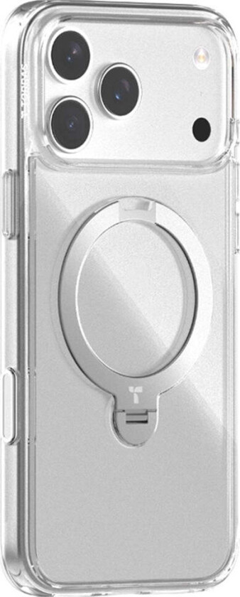 TORRAS iPhone 17 Pro Max Ostand Spin Hybrid Deksel m. Roterende Kickstand - MagSafe Kompatibel - Gjennomsiktig