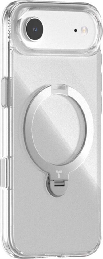 TORRAS iPhone 17 Air Ostand Spin Hybrid Deksel m. Roterende Kickstand - MagSafe Kompatibel - Gjennomsiktig