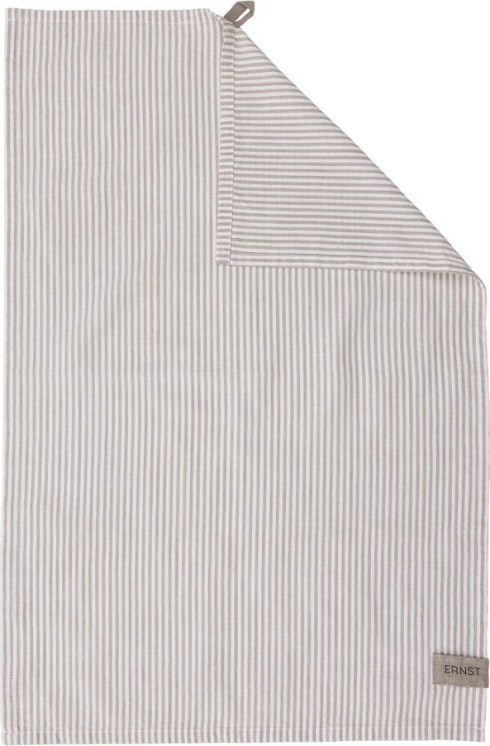 Bilde av Ernst kjøkkenhåndkle, smale striper 47x70 cm Beige-hvit stripe
